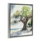 Stupell Industries Watercolor Tree on Shore Floater Framed Canvas Wall Art Design by Svetlana Aleynikova